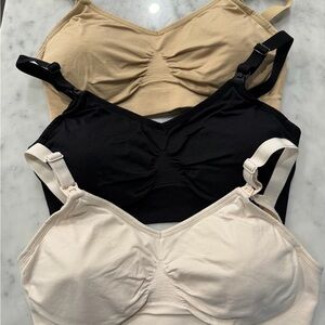 Seamless Comfort Nursing Bra Set - Black, Cream, Tan